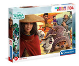 Clementoni - 27157 - supercolor puzzle - disney raya - 104 pieces - made in italy - jigsaw puzzle children age 6+