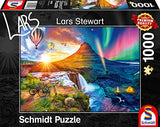 Schmidt CGS_59908 Spiele Lars Stewart Iceland Night and Day Puzzle, Multicolor