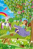 Schmidt Princess in the Castle Garden Jigsaw Puzzle (3x48 Piece)