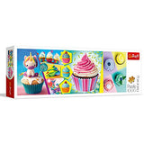Trefl - 1000 pieces Panorama Puzzle - Colorful Cupcakes
