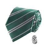 DISTRINEO - Harry Potter - Deluxe tie with Slytherin brooch
