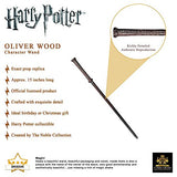 The Noble Collection - Oliver Wood Character Wand - 15in (39cm) Wizarding World Wand With Name Tag - Harry Potter Film Set Movie Props Wands
