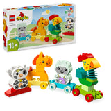 LEGO DUPLO My First Animal Train Toy for Toddlers, Creative Bricks Learning Set with Rooster, Horse, Lamb & Cow Farm Animals, Birthday Gift for Nature-Loving Boys & Girls Aged 1.5 Plus Years Old 10412