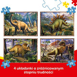 Trefl - 4 Puzzles in 1 - Interesting dinosaurs