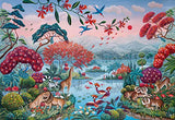 Clementoni 32571 collection-the peaceful jungle-2000 made in italy, 2000 pieces, landscape puzzles, fun for adults, multicolour, medium