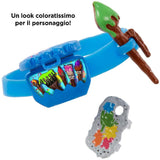 Mattel Cave Club Slate Doll (10-inch, Blue Hair) Poseable Prehistoric Fashion Doll with Dinosaur Pet and Accessories - Mod: GNL87
