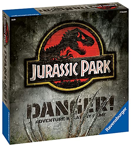 Ravensburger jurassic park danger, strategy game, 2-5 players, recommended age 10+, board game, italian version