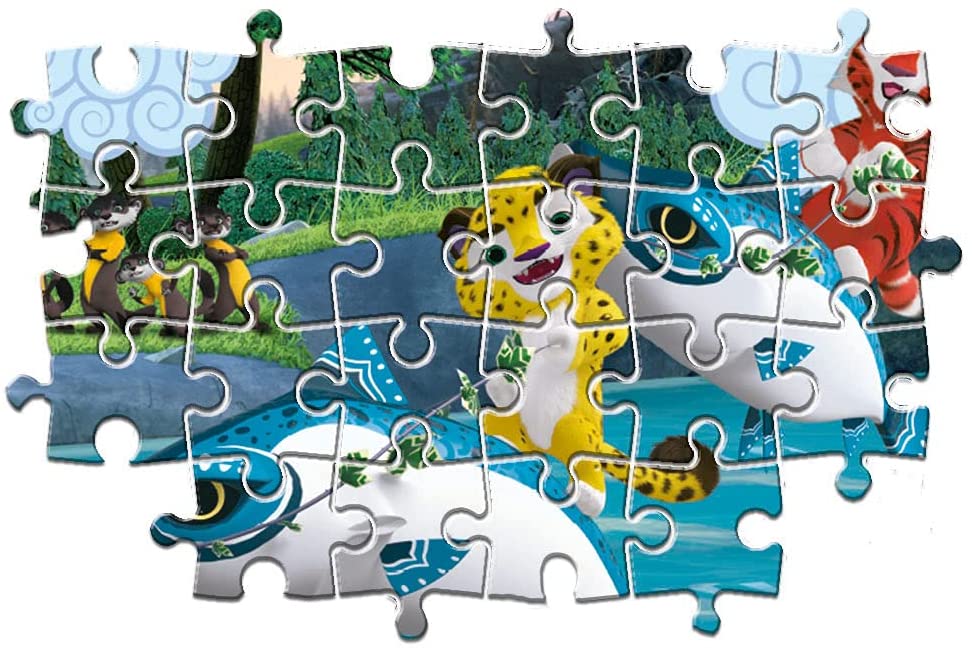 CLEMENTONI - Puzzle - Super Color - Leo & Tig - 24 Pieces Maxi