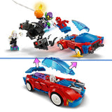LEGO Marvel Spider-Man Race Car & Venom Green Goblin, Super Hero Building Toys for Boys & Girls Featuring a Spidey Minifigure, plus a Buildable Toy Vehicle and Web-Shooters, Gifts for Kids 76279