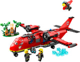 LEGO City Fire Rescue Plane Toy for 6 Plus Year Old Boys, Girls and Kids Who Love Imaginative Play, Airplane Emergency Vehicle Playset Includes 3 Minifigures, Birthday Gift Idea 60413