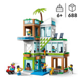 LEGO 60365 City Apartment Building, Modular Construction Set with Combinable Rooms, Shop, Toy Bike and 6 Minifigures, Birthday Gift for Kids, Boys, Girls Aged 6+