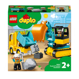 LEGO 10931 DUPLO Town Truck & Tracked Excavator Construction Vehicle Toy Set for Toddlers 2 Years Old