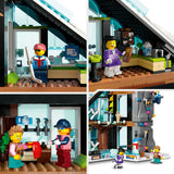 LEGO 60366 City Ski and Climbing Centre Set, 3-Level Modular Building with Slope, Winter Sports Shop, Café, Ski Lift and 8 Minifigures, Gift Toys for Kids, Boys, Girls 7+ Years Old