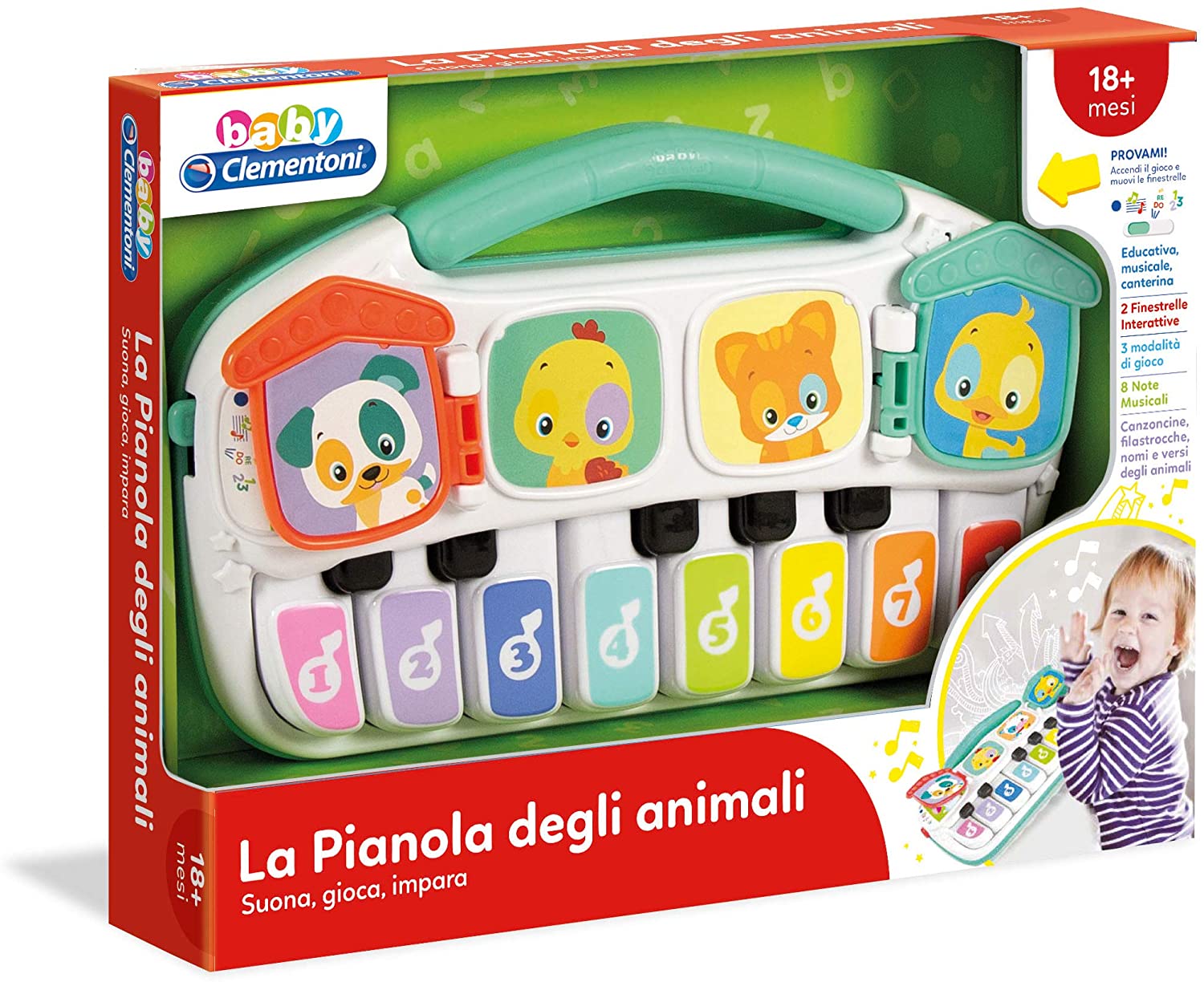 Baby Clementoni - La pianola degli animali - Italian Edition