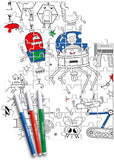 CLEMENTONI - Puzzle - Happy Color Double Face - Robots - 60 Pieces