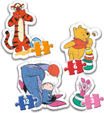 CLEMENTONI - My First Puzzles - 4 Shaped Puzzles - Winnie the Pooh - Super Color