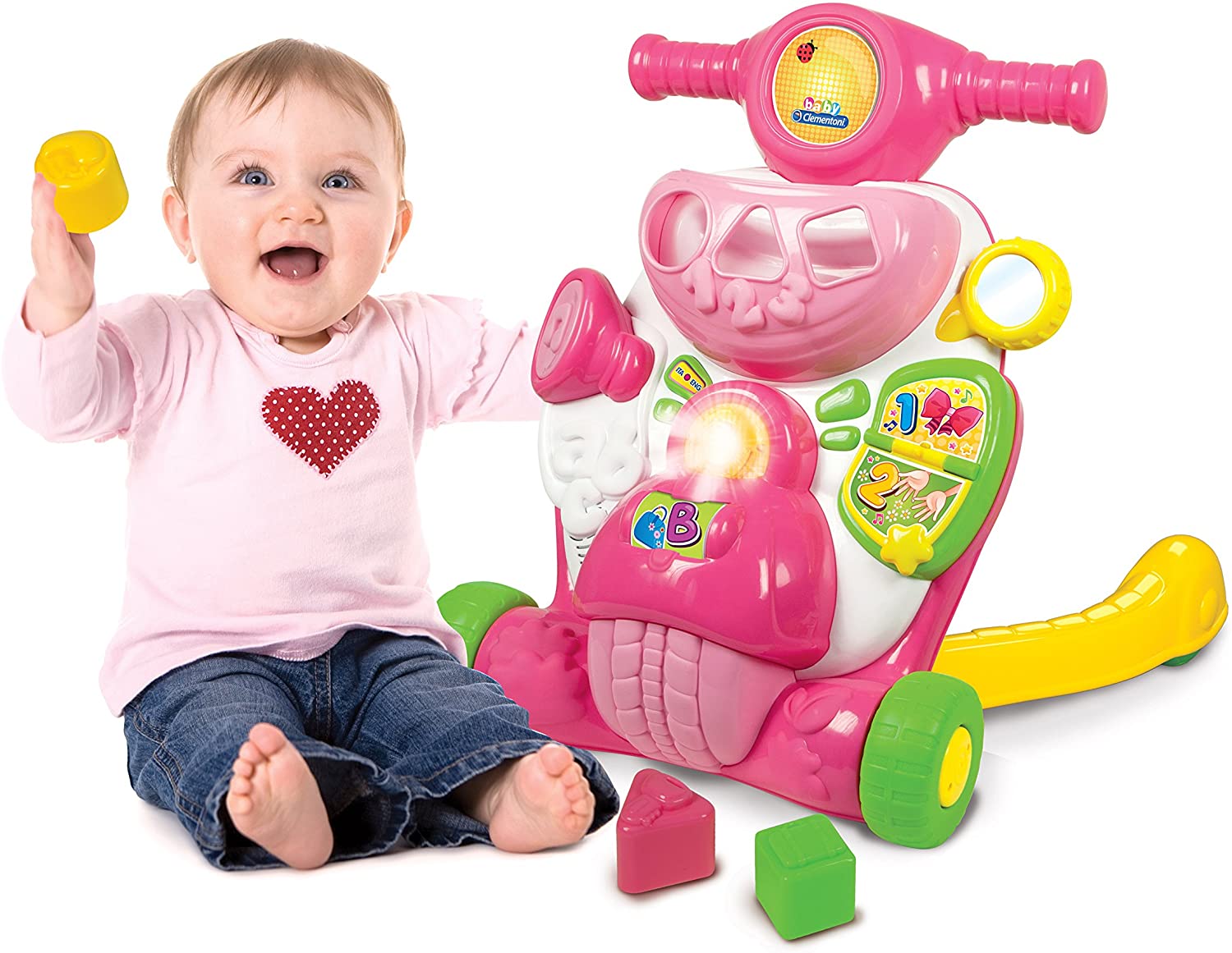 Baby Clementoni - Valentina Scooter - First steps - Baby Activity Toy - English & Italian