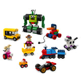 LEGO 11014 Classic Bricks and Wheels Starter Building Set for Kids 4 Years Old, with Toy Car, Train, Bus, Robot and More