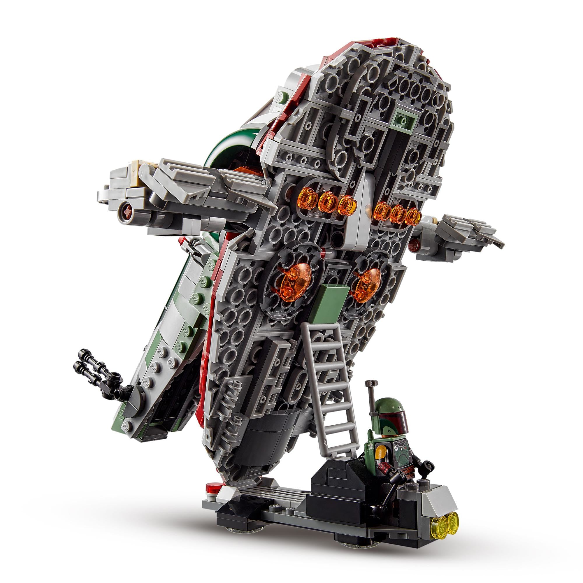 LEGO 75312 Star Wars Boba Fett’s Starship Building Toy for Kids Age 9 , Mandalorian Model Set with 2 Minifigures