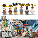 LEGO 76961 Jurassic Park Visitor Centre: T. rex & Raptor Attack Set with 2 Posable Dinosaur Toys, Dino Skeleton Figure and 6 Minifigures, Gift for Kids and Teens 12 and Up, 30th Anniversary Collection