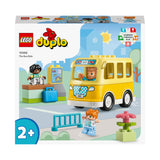 LEGO 10988 DUPLO The Bus Ride Set, Learning Toy To Help Build Social and Fine Motor Skills, with Vehicle and Figures, Preschool Educational Gift for 2+ Years Old, Toddlers, Boys and Girls