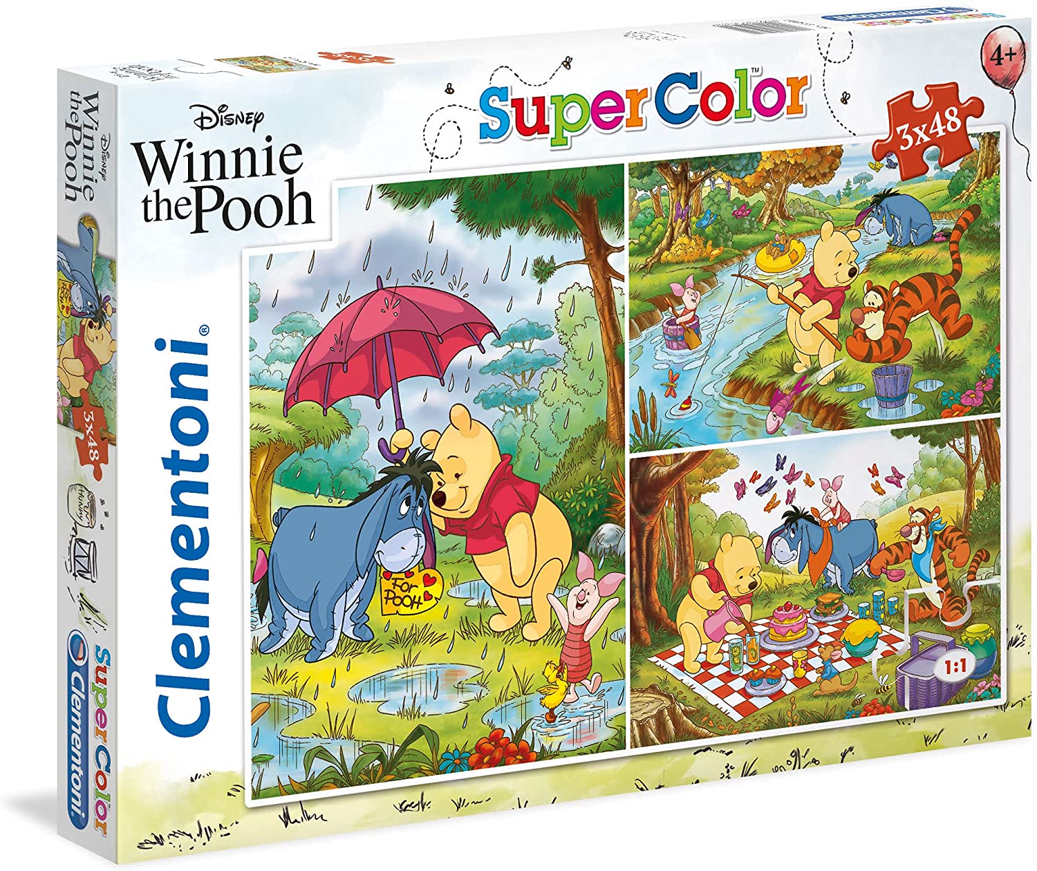 CLEMENTONI | Winnie the Pooh - 3x48 Pieces SuperColor - Mod: CLM25232
