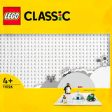 LEGO 11026 Classic White Baseplate Building Base, Square 32x32 Build and Display Board, Construction Toy