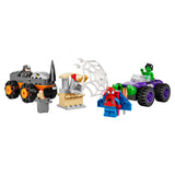 LEGO 10782 Marvel Hulk vs. Rhino Monster Truck Showdown, Toy for Kids Age 4 with Spider-Man Minifigure, Spidey And His Amazing Friends Series