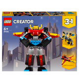 LEGO 31124 Creator 3in1 Super Robot Toy to Dragon Figure to Jet Plane, Creative Construction Bricks Set for Kids 7 Plus Years Old