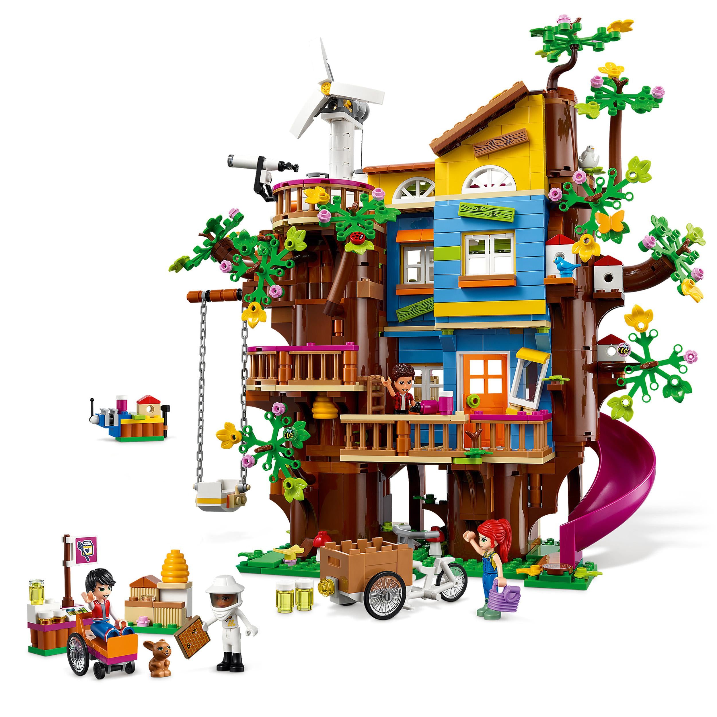 LEGO 41703 Friends Friendship Tree House Set with Mia and River Mini Dolls, Nature Eco Care Education Toy for Kids 8 Years Old, 2022 Summer Series