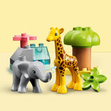 LEGO 10971 DUPLO Wild Animals of Africa Animal Toys for Toddlers Aged 2 Plus Years old, Learning Toy with Baby Elephant & Giraffe Figures