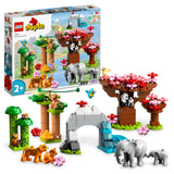 LEGO 10974 DUPLO Wild Animals of Asia with Panda & Elephant Baby Animal Toy Figures plus Sounds, Toys for Toddlers and Kids Age 2-5