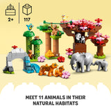 LEGO 10974 DUPLO Wild Animals of Asia with Panda & Elephant Baby Animal Toy Figures plus Sounds, Toys for Toddlers and Kids Age 2-5