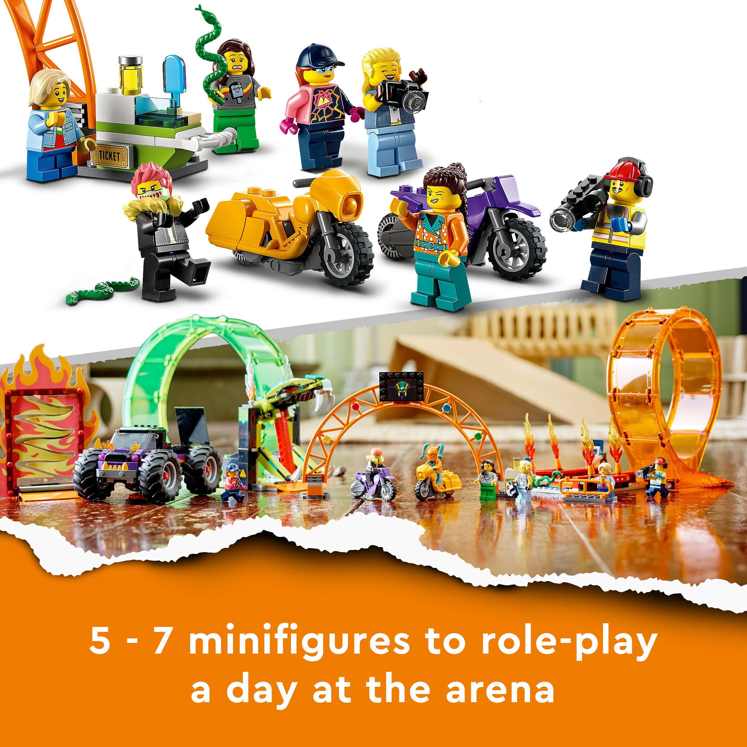 LEGO City Stuntz Double Loop Stunt Arena Motorbike Set 60339