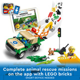 LEGO 60353 City Wild Animal Rescue Missions, Interactive Digital Adventure Building Game with Bricks, Truck Toy, Animal Figures and 3 Minifigures