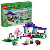 LEGO Minecraft The Animal Sanctuary, Building Toys for Girls and Boys Aged 7 Plus with Character Figures, plus Baby Zombie, Cow, Wolf, Rabbit, Magenta Sheep & Cat, Gift for Gamers and Kids 21253