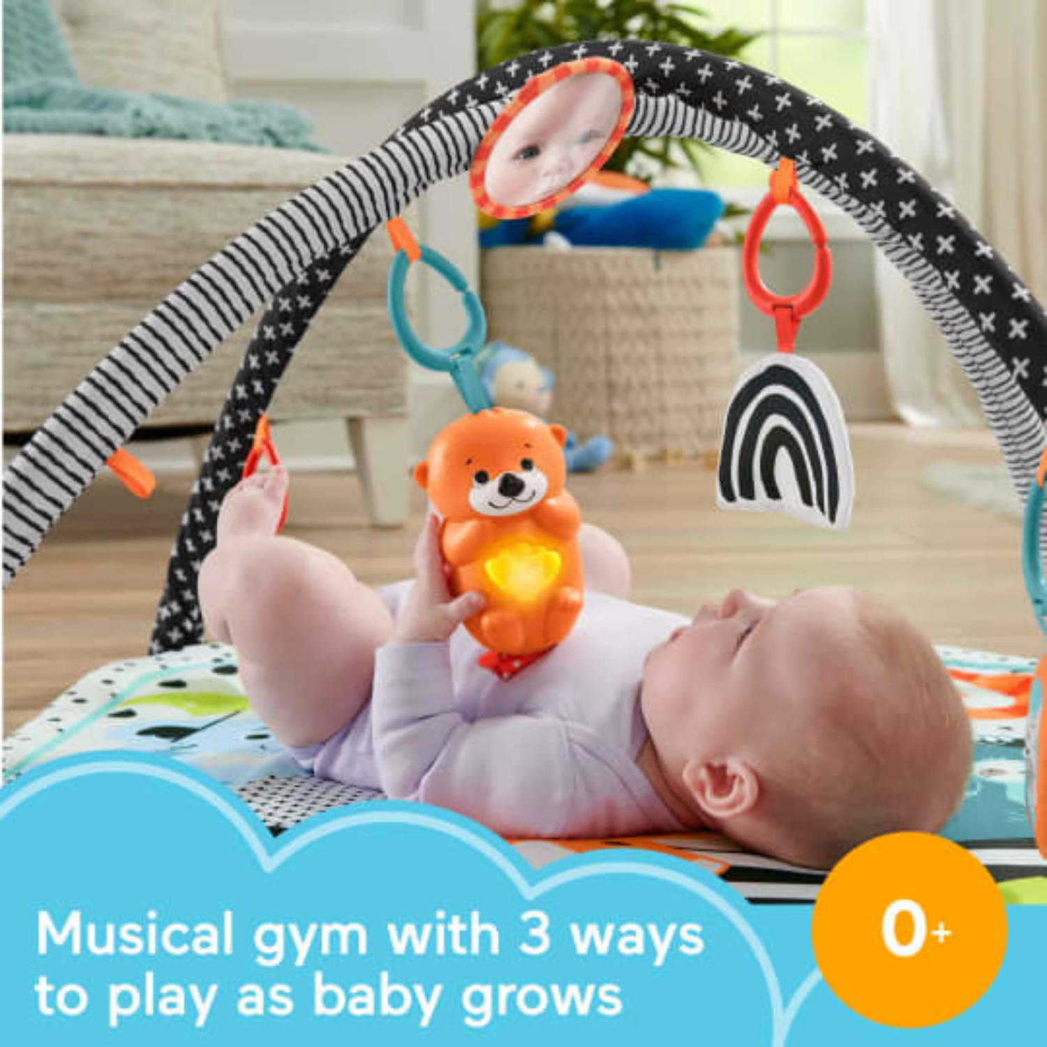 MATTEL - Fisher-Price 3-in-1 Music, Glow and Grow Gym