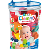 CLEMENTONI - Soft Clemmy - Touch & Play - 40 Soft Blocks Bag