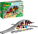 LEGO DUPLO Train Bridge and Tracks Building Blocks (26 Pieces) - Mod: 10872