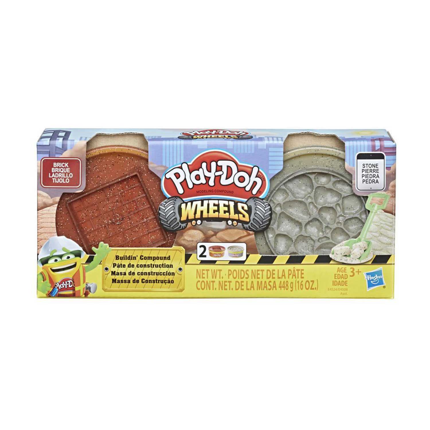 Play-Doh Wheels Brick and Stone Buildin' Compound 2-Pack of 8-Ounce Cans - Mod: HSBE4524EU4