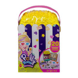 Polly Pocket Un-Box-It Popcorn Playset, Movie Theater Theme, 2 Dolls, 15+ Surprises - Mod: GVC96