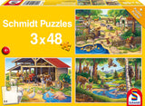 Schmidt My Favourite Animals Jigsaw Puzzle Set (3 x 48-Piece)