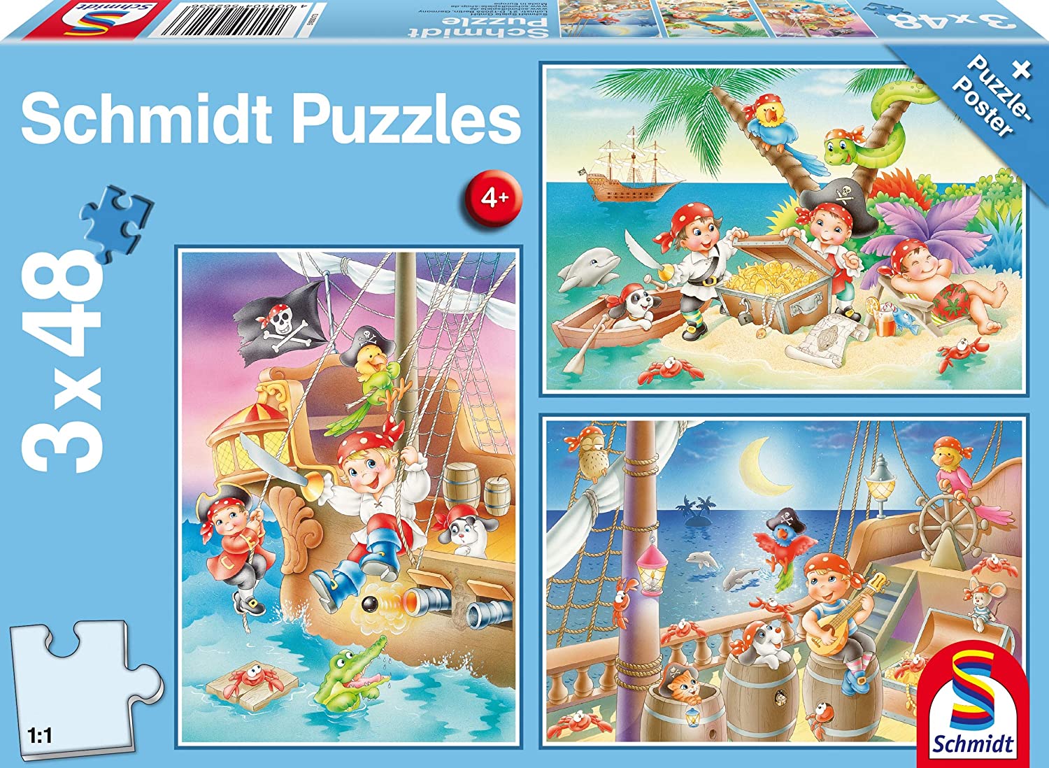 Schmidt Schmidt Gang of Pirates Jigsaw Puzzle (3x48 Piece)