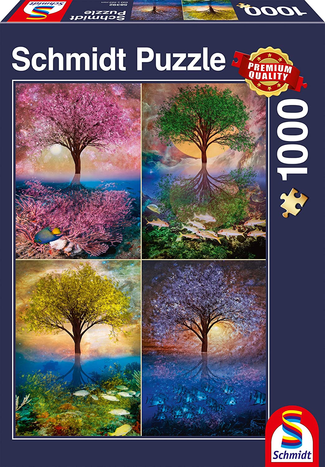 Schmidt Spiele 58392 Magic Tree by The Lake 1000 Piece Jigsaw Puzzle, Colourful