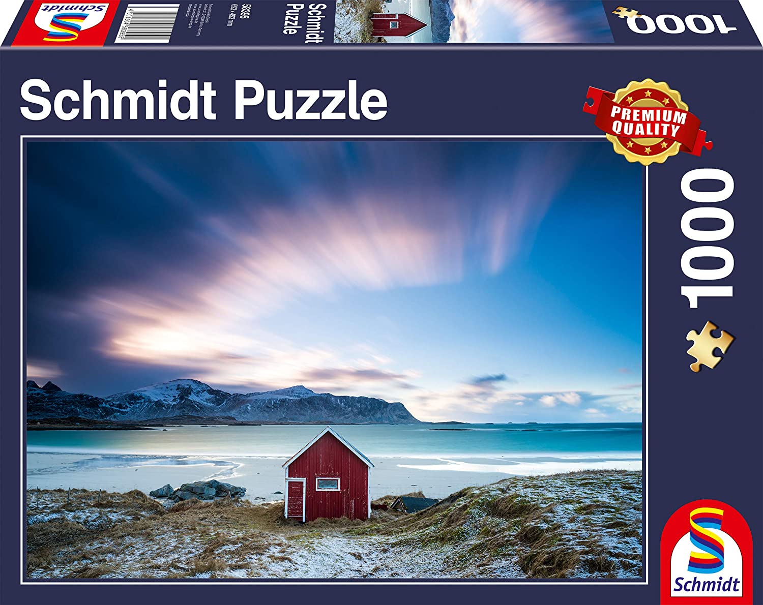 Schmidt Spiele Puzzle 58395 Cabin on the Atlantic Coast 1000 Pieces Puzzle Multi-Coloured