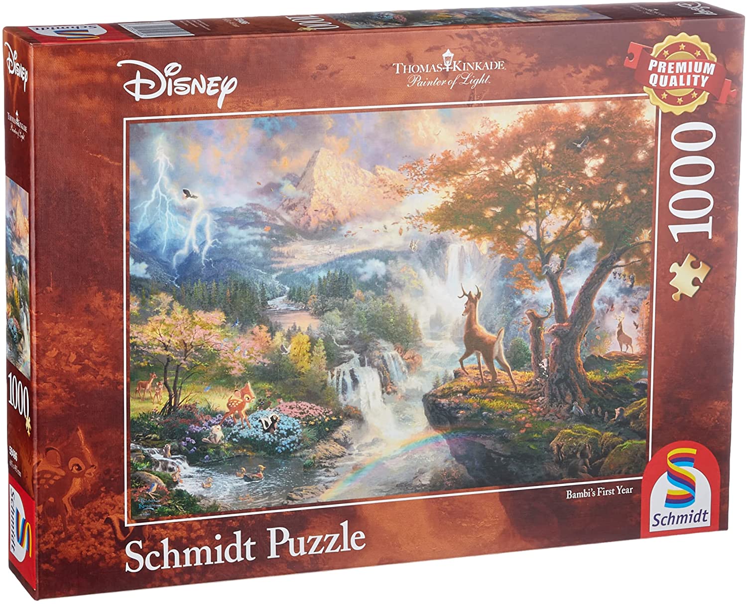 Schmidt Spiele CGS_59486 Thomas Kinkade: Disney - Bambi Puzzle, Multicolor