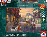 Schmidt Spiele 59690 Thomas Kinkade: Disney Aristocats (1000pc) Jigsaw Puzzle, Colourful