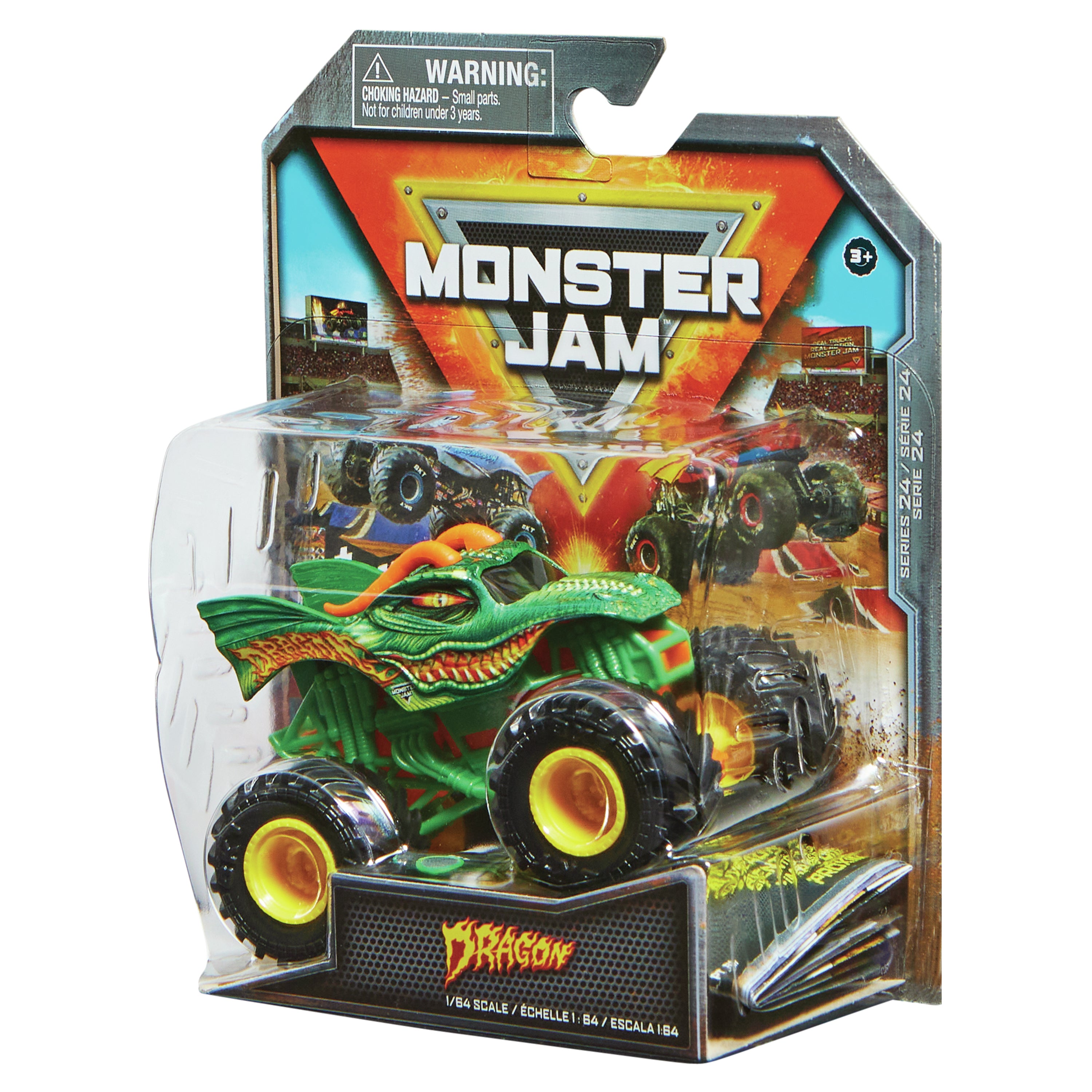 SPIN MASTER - Monster Jam, Official Earth Shaker Monster Truck, Die-Cast Vehicle, Show Time Series, 1:64 Scale