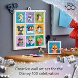 LEGO 43221 Disney 100 Years of Disney Animation Icons, Character Wall Art Craft Set, 72 Fun Mosaic Designs to Create, Includes Exclusive Mickey Mouse Artist Minifigure, Toy for Kids