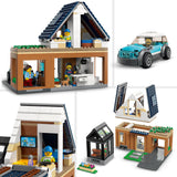 LEGO 60398 City Family House and Electric Car Set, Modern Dolls House Modular Building Model Kit with Toy Car, Minifigures and Puppy Figure, Toys for 6 Year Old Kids, Boys, Girls